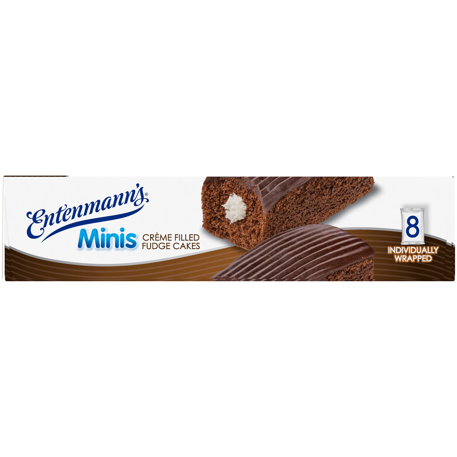 slide 3 of 5, Entenmann's Entenmanns Mini Creme Filled Fudge Cakes 8 Ct 13.8 Oz, 8 ct