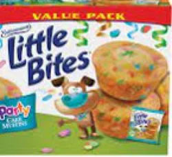 Entenmann's Little Bites Party Cake Mini Muffins, 10 pouches, 16.5 oz