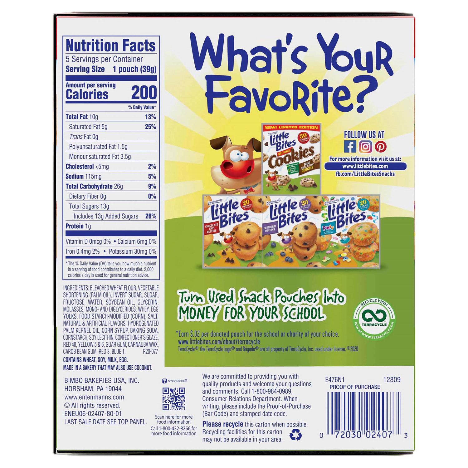 slide 4 of 5, Entenmann's Little Bites Mini Party Cake Cookies, 5 ct