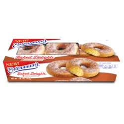 Entenmann's Donut Cakes Cinnamon and Sugar Cake, 6 packs, 10.9 oz