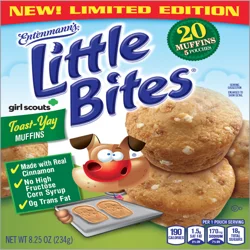 Entenmann's Little Bites Girl Scouts Toast-Yay! French Toast Muffins, 5 packs, 8.25 oz
