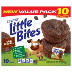 Entenmann's Little Bites Fudge (Value Pack) Mini Muffins, 10 packs, 19.5 oz