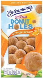 Entenmann's Pop'ems Orange Cream Donut Holes, 15 oz