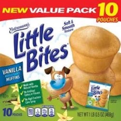 Entenmann's Little Bites Vanilla (Value Pack) Mini Muffins, 10 packs, 16.5 oz