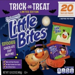 Entenmann's Little Bites Chocolate Chip Halloween (Value Pack) Mini Muffins, 20 packs, 16.23 oz