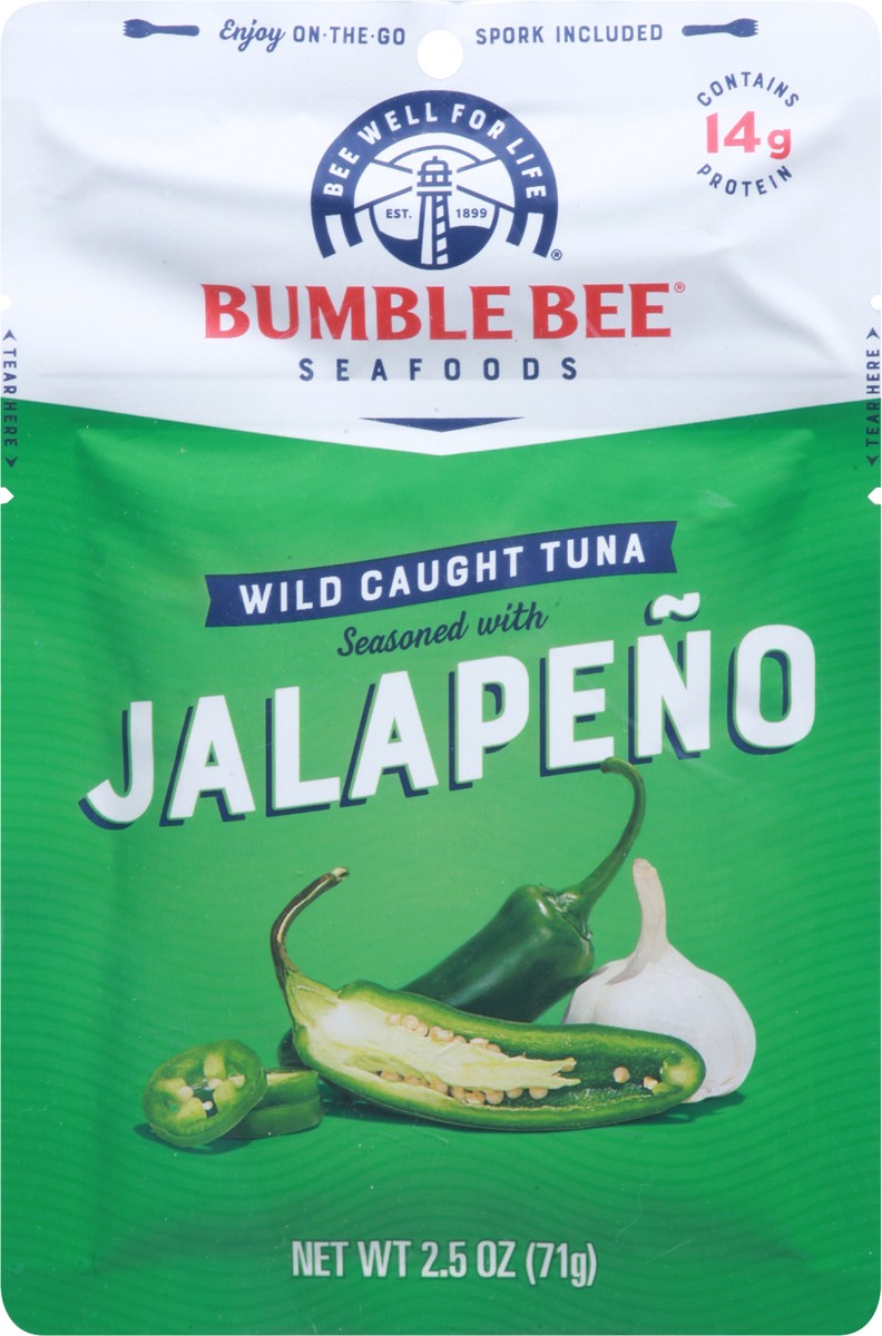 slide 6 of 9, Bumble Bee Seafoods Wild Caught Jalapeno Tuna 2.5 oz, 2.5 oz