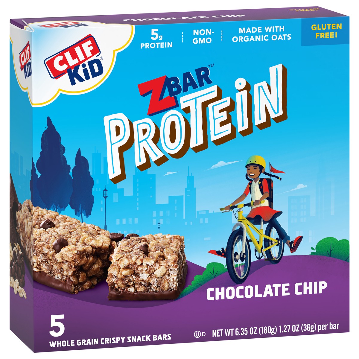 slide 2 of 9, CLIF Organic Zbar Protein Chocolate Chip, 6.35 oz