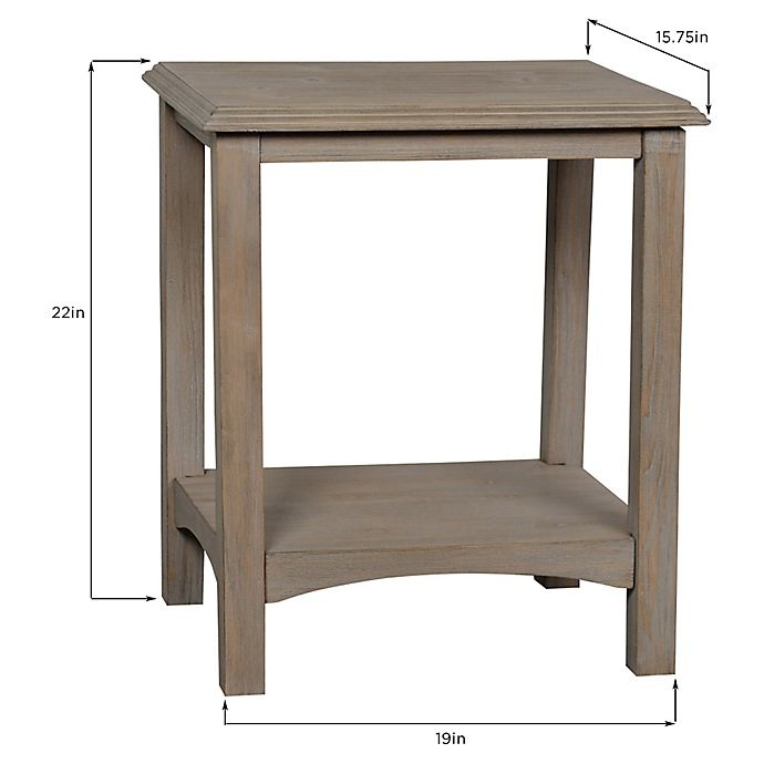 slide 3 of 3, Stylecraft Rectangular Accent Table - Distressed Grey, 1 ct