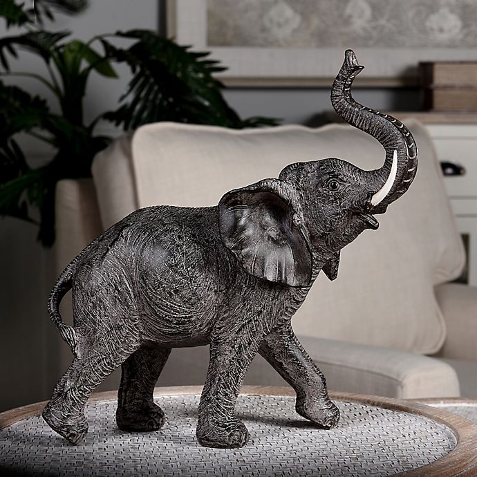 slide 3 of 6, Global Caravan Elephant Statue - Grey, 1 ct