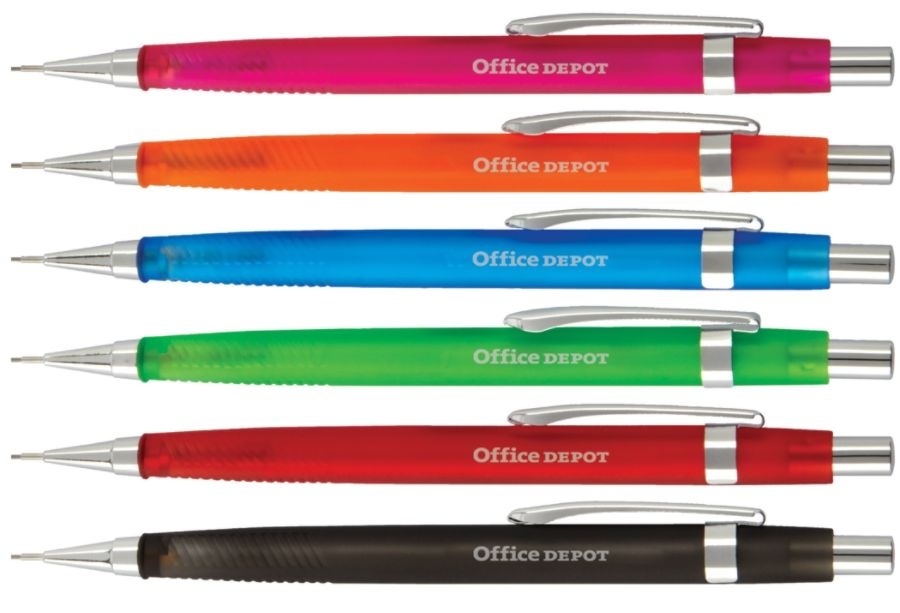 slide 7 of 8, Office Depot Brand Hb Mechanical Pencils, 0.7 Mm, Translucent Assorted Barrel Colors, Pack Of 6 Pencils, 6 ct