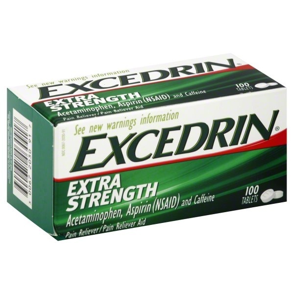 slide 1 of 1, Excedrin Pain Reliever/Pain Reliever Aid, Extra Strength, Tablets, 100 ct