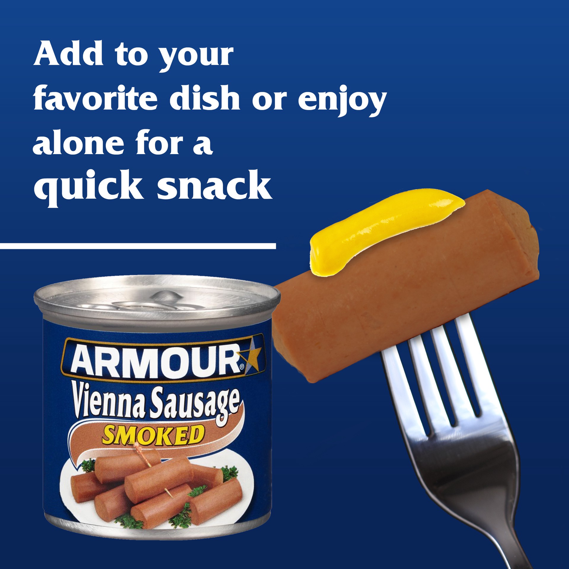 slide 5 of 5, Armour Star Vienna Sausage, Smoked, Canned Sausage, 4.6 OZ, 4.6 oz