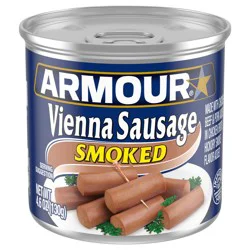 Armour Star Vienna Sausage, Smoked, 7g Protein Per Serving, Canned Sausage, 4.6 oz. Can