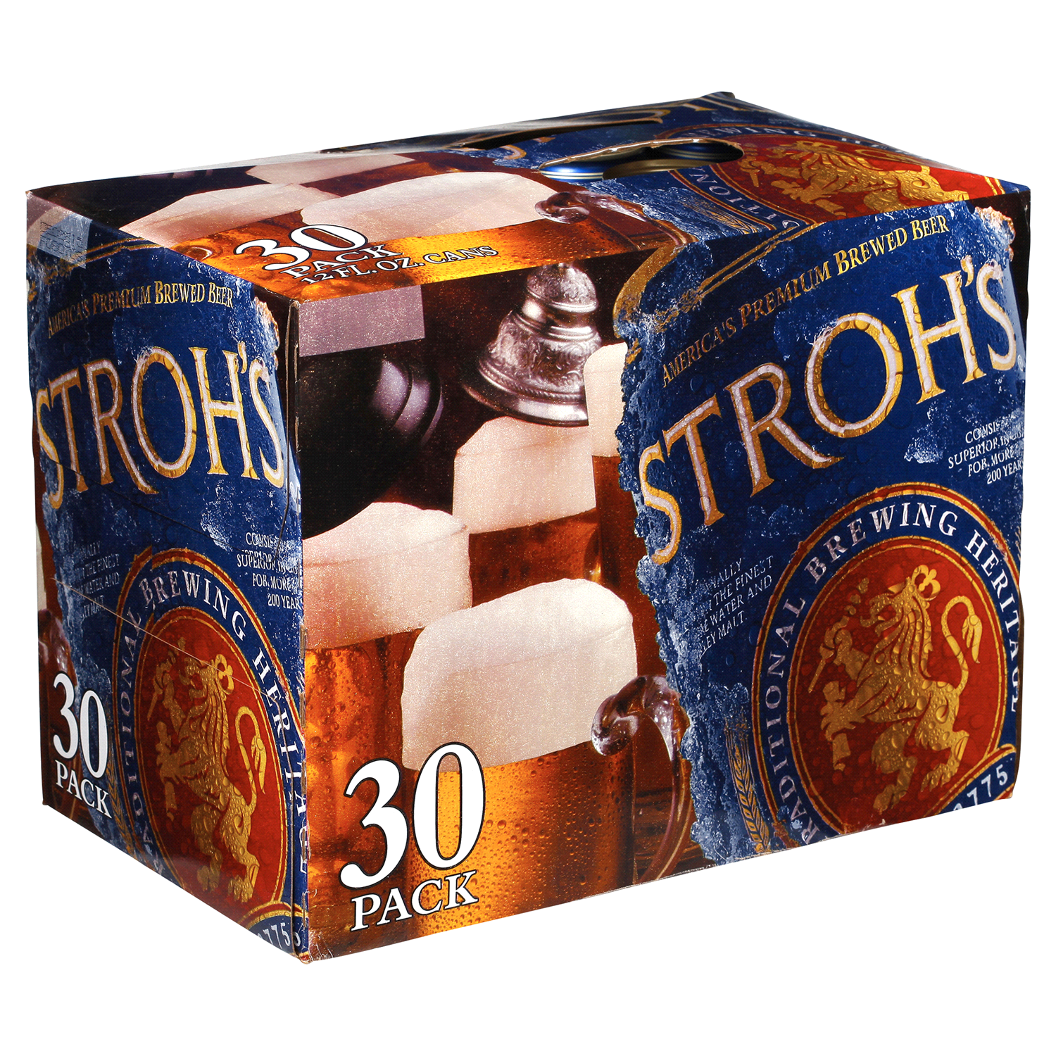 slide 3 of 4, Stroh's Classic Lager Beer 30-12 fl oz Cans, 30 ct; 12 oz