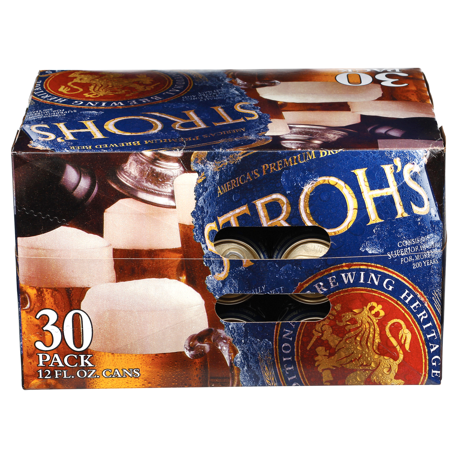 slide 4 of 4, Stroh's Classic Lager Beer 30-12 fl oz Cans, 30 ct; 12 oz