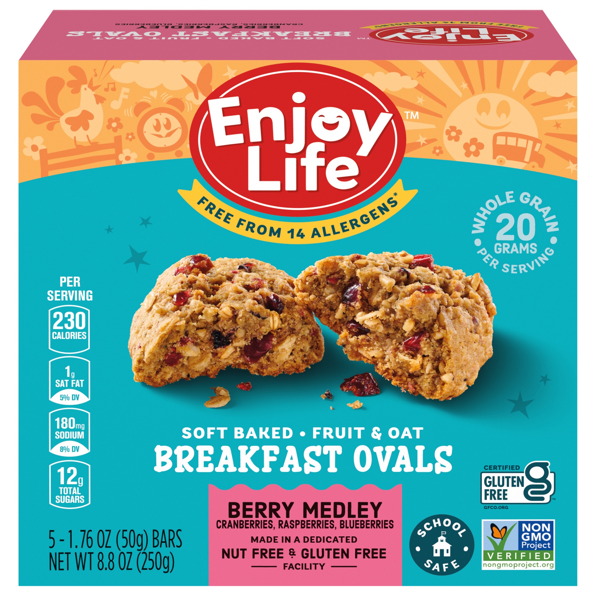 slide 1 of 1, Enjoy Life Berry Medley Breakfast Ovals, 8.8 oz