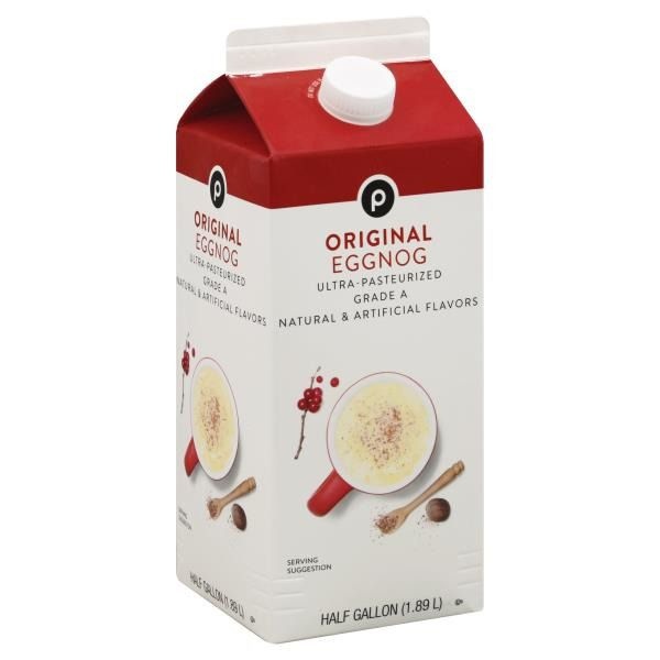 slide 1 of 1, Publix Eggnog, Original, 1/2 gal