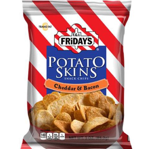 slide 1 of 1, TGI Friday's Tgi Fridays Cheddar Bacon Potato Skins, 3 oz