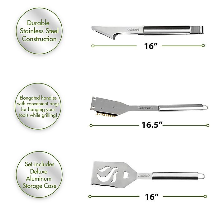 slide 12 of 13, Cuisinart Grilling Tool Set With Aluminum Case, 14 ct