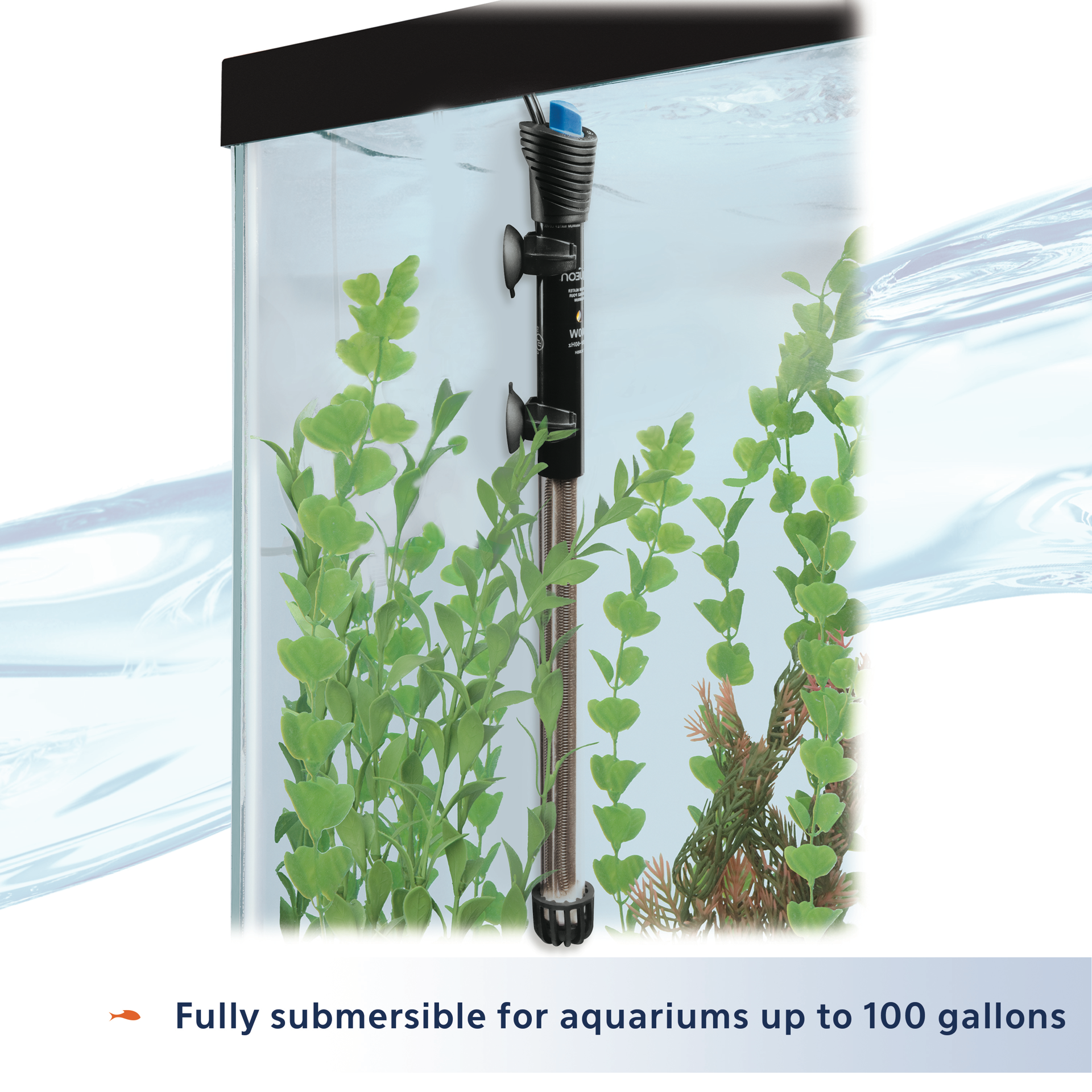 slide 10 of 10, Aqueon Submersible Aquarium Heater, 300 Watts, Up to 100 Gallons, 1 ct