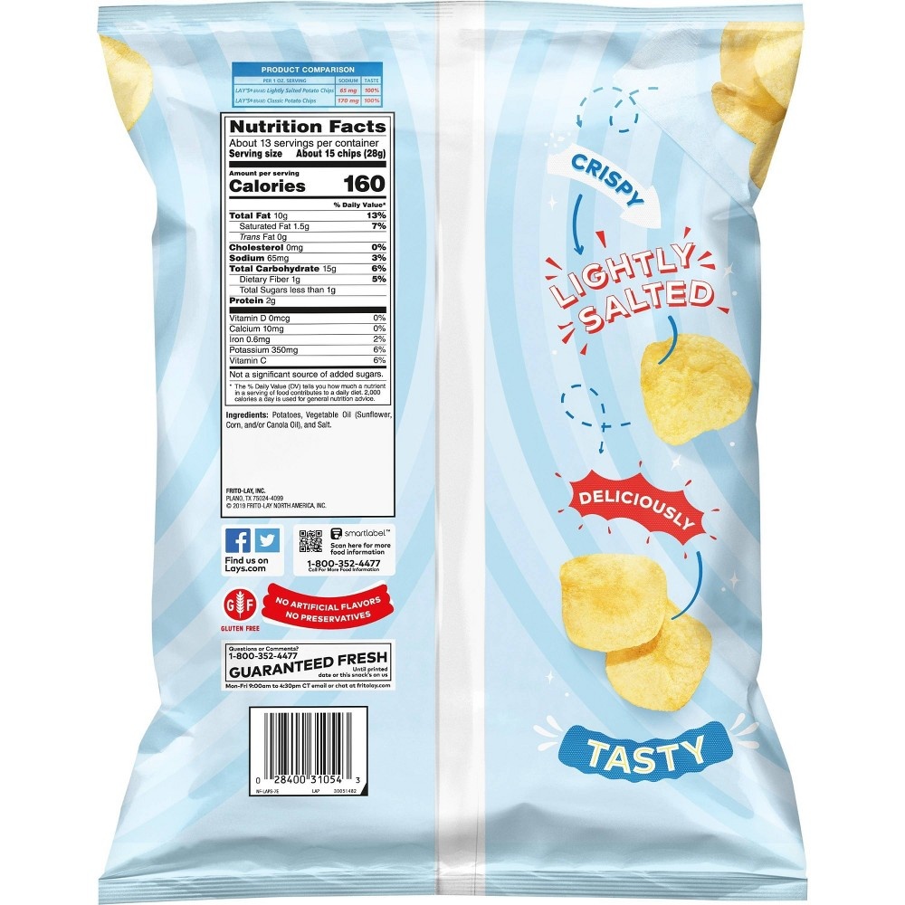 slide 3 of 3, Lay's Lightly Salted Potato Chips, 12.5 oz