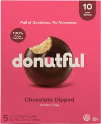 Donutful™ Chocolate Dipped Vanilla Cake Mini Donuts