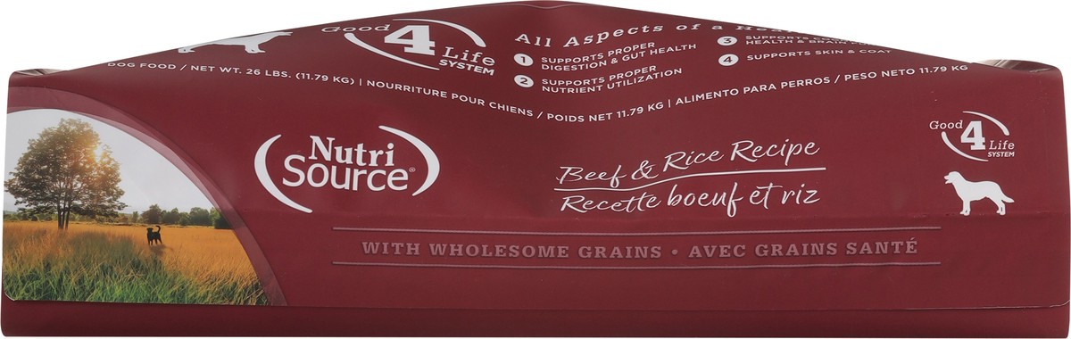 slide 8 of 14, NutriSource For All Life Stages Beef & Rice Recipe Dog Food 26 lb, 26 lb