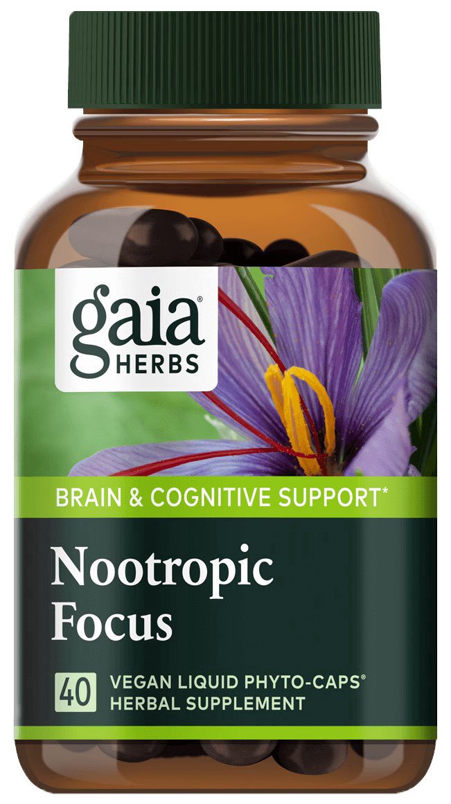 slide 1 of 1, Gaia Herbs Nootropic Focus, 20 ct
