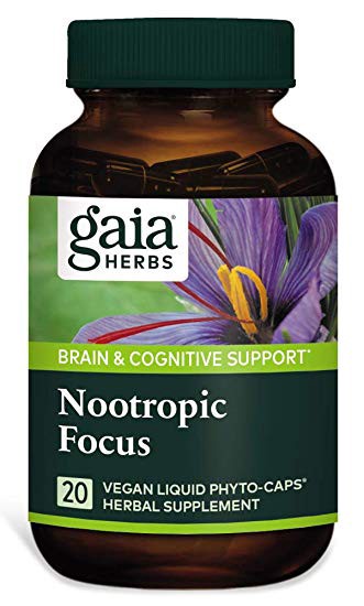 slide 1 of 1, Gaia Herbs Nootropic Focus, 20 ct