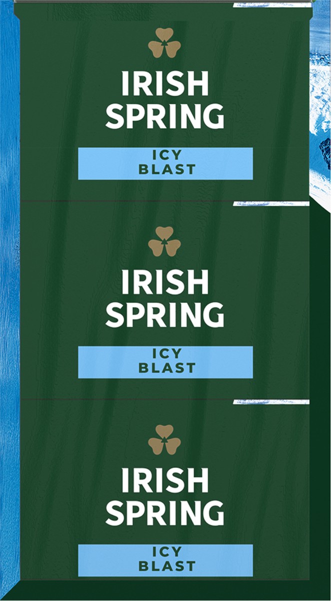 slide 3 of 7, Irish Spring Icy Blast Deodorant Bar Soap for Men, Feel Fresh All Day, 3.7 Oz., 3 Pk., 3 ct