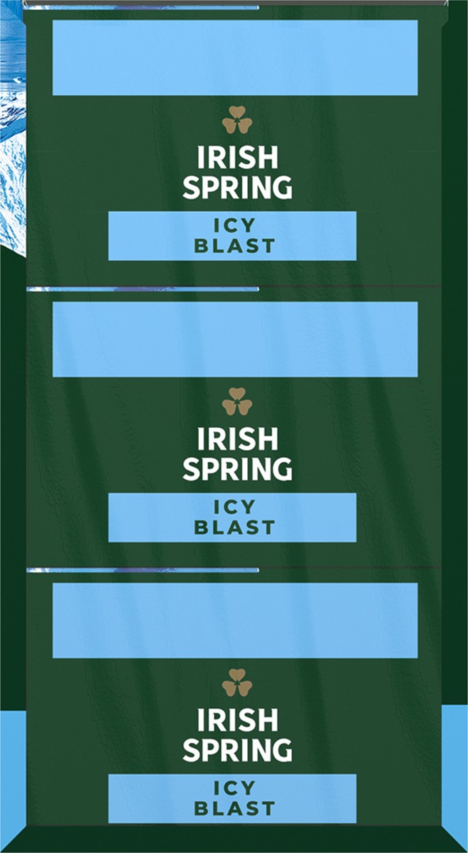 slide 5 of 7, Irish Spring Icy Blast Deodorant Bar Soap for Men, Feel Fresh All Day, 3.7 Oz., 3 Pk., 3 ct