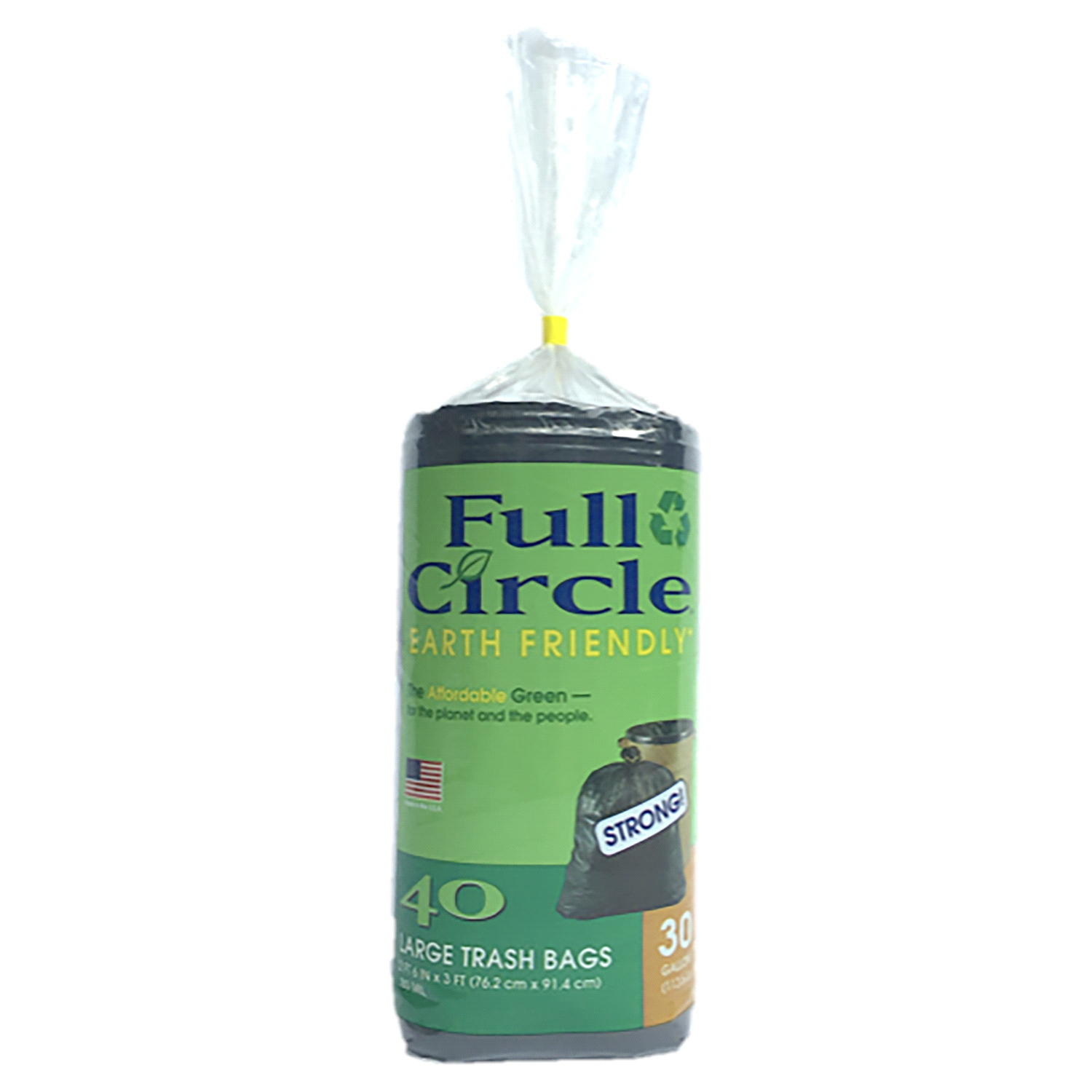 slide 1 of 1, Full Circle 30 Gallon Trash Bags Large 40 ea, 40 ct