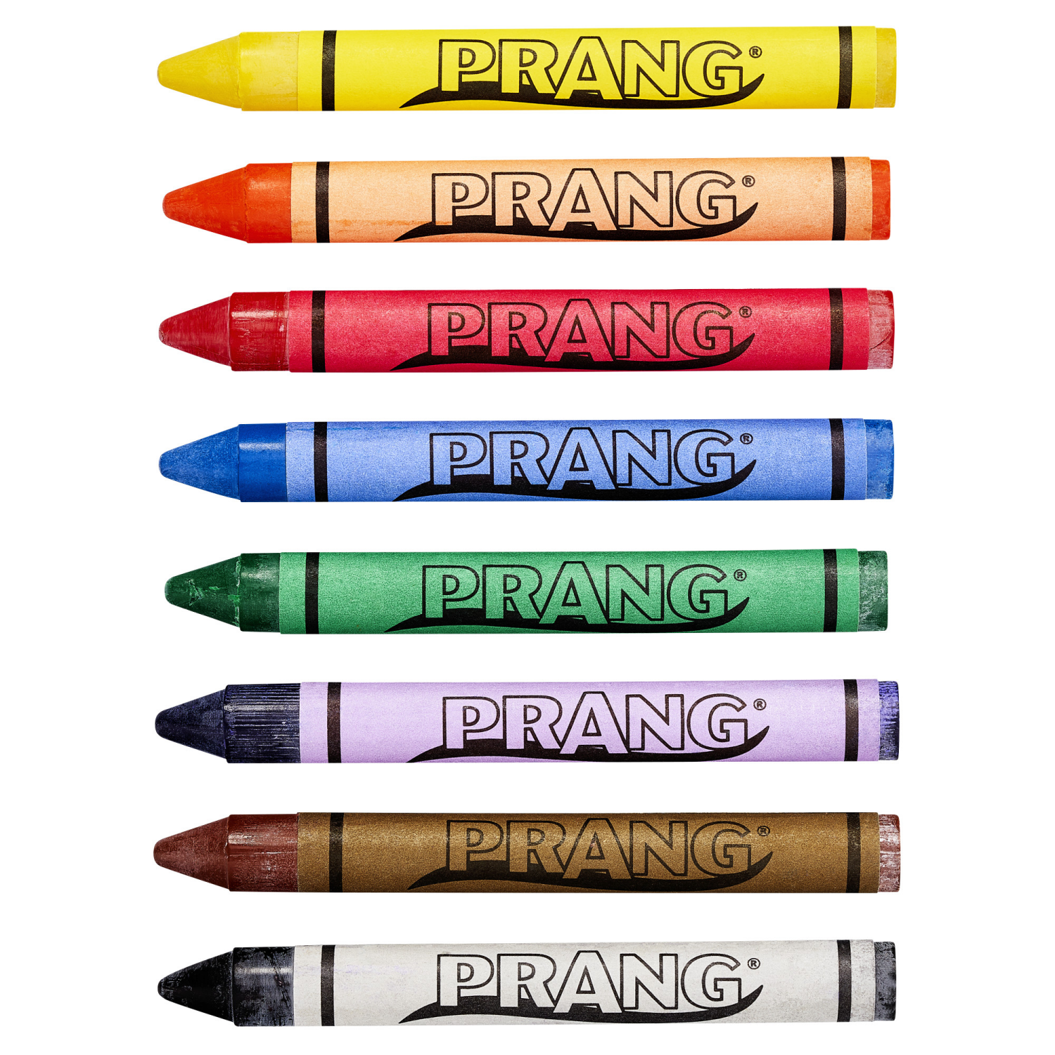 slide 1 of 2, PRANG Crayons, Assorted Colors, Large Size, 8 Count, 8 ct
