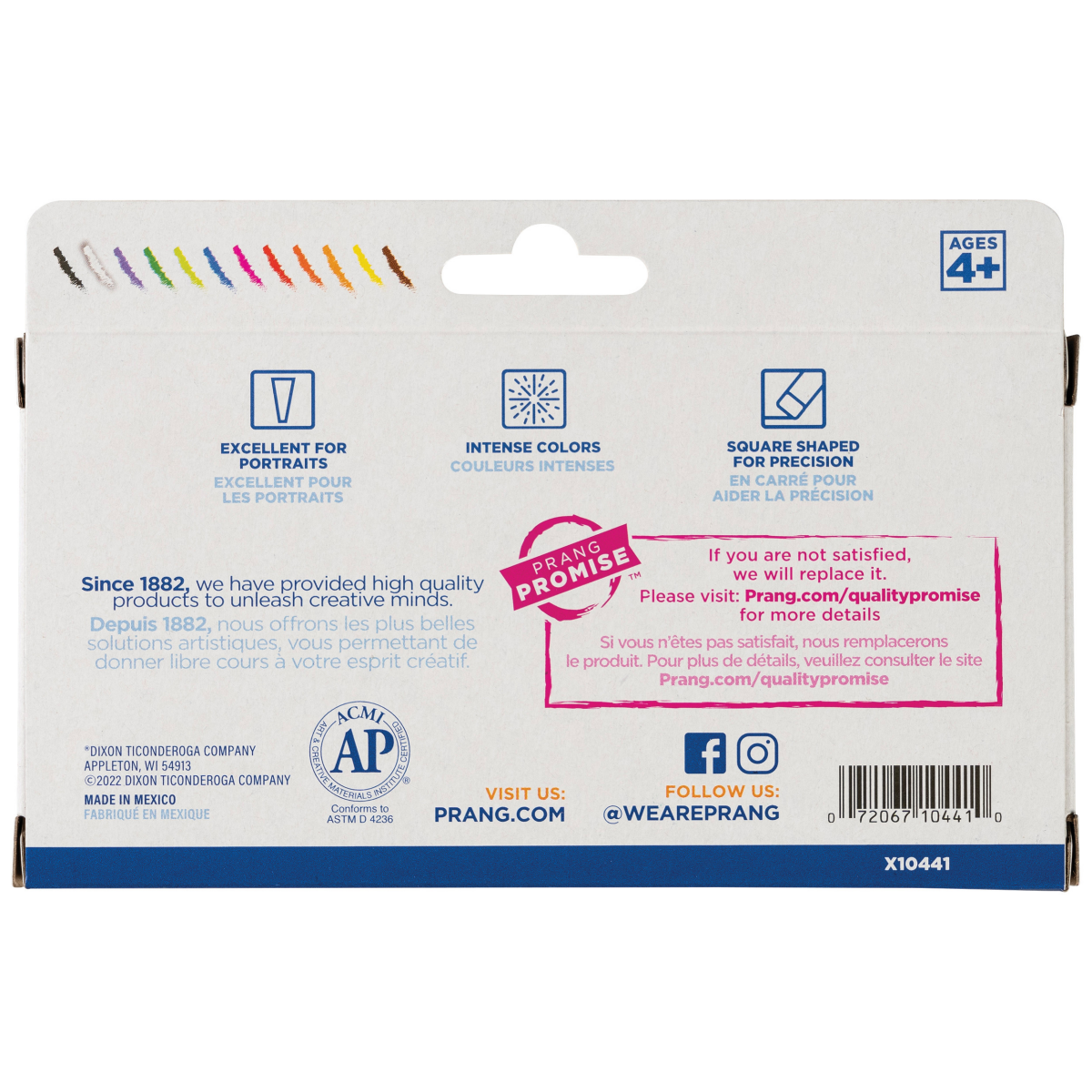 slide 2 of 2, PRANG Pastello Paper Chalk, Square, Assorted Colors, 12 Count, 12 ct