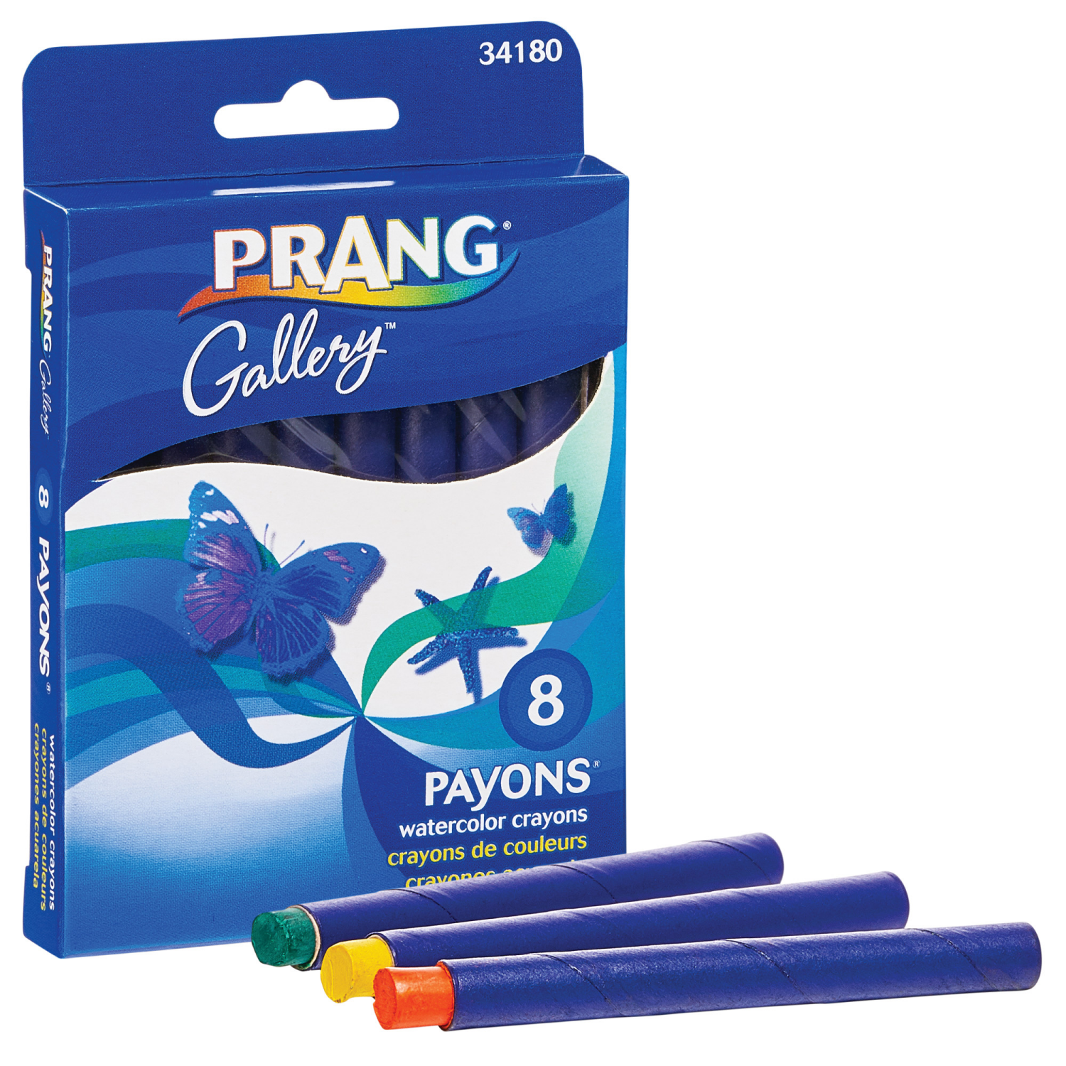 slide 1 of 2, PRANG Payons Watercolor Crayons, Assorted Colors, 8 Ct, 8 ct
