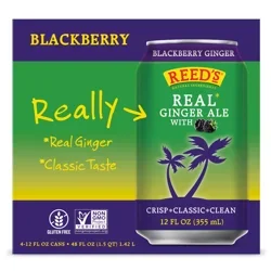 Reed's Real Ginger Ale with Blackberry 4 pk Cans