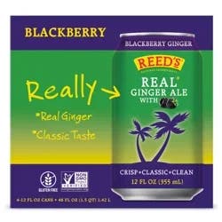 Reed's Real Ginger Ale with Blackberry 4 pk Cans