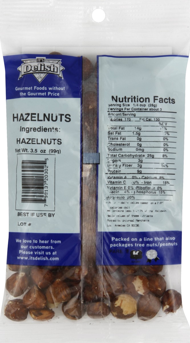 slide 2 of 4, It's Delish Hazelnuts 3.5 oz, 3.5 oz