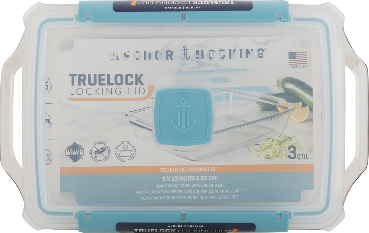 slide 9 of 11, Anchor Hocking 3 Quart Glass Baking Dish With Locking Lid 1 ea, 1 ct