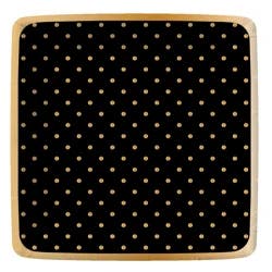 Design Design Black/Gold Swiss Dots Dessert Plate