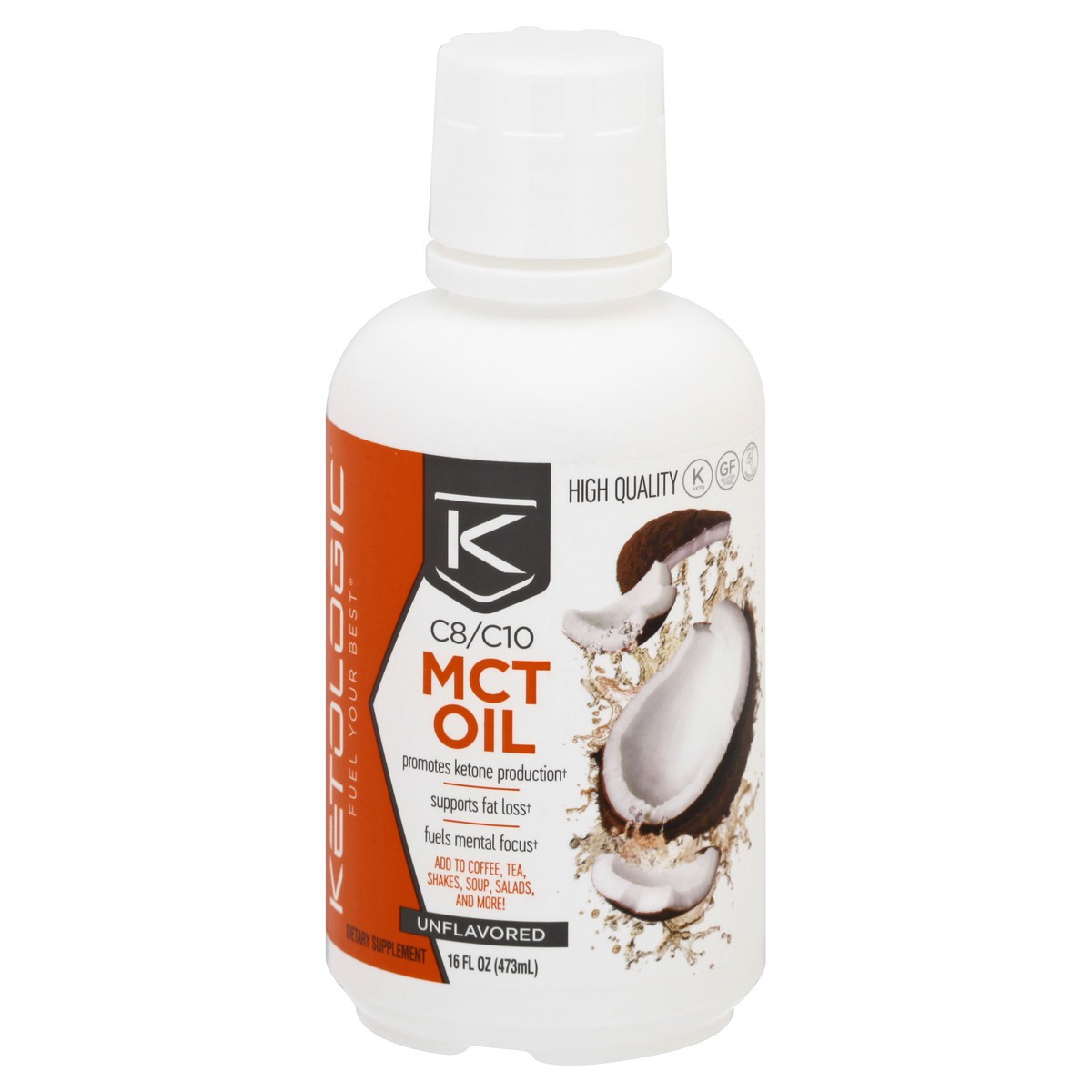 slide 2 of 9, KetoLogic Unflavored MCT Oil 16 oz, 16 oz