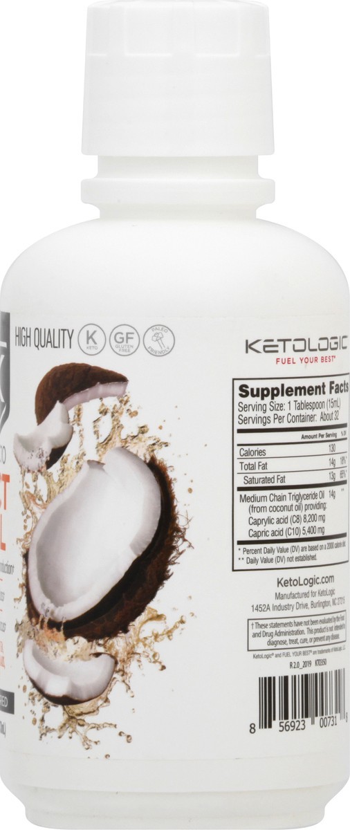 slide 3 of 9, KetoLogic Unflavored MCT Oil 16 oz, 16 oz