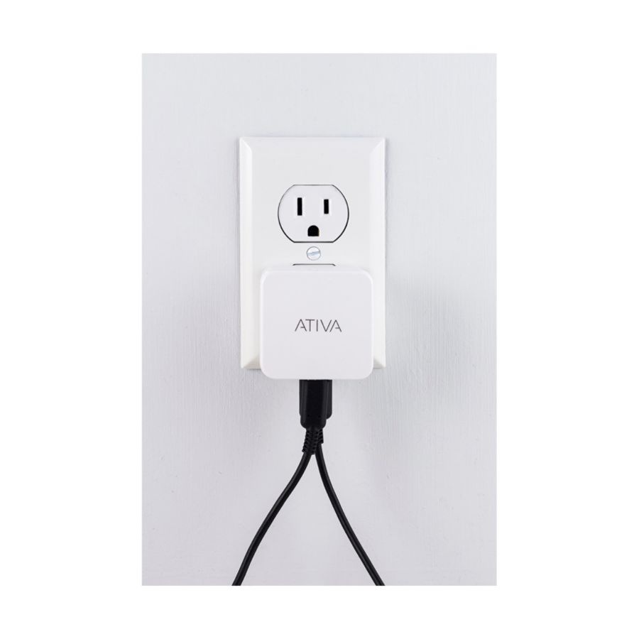 slide 2 of 3, Ativa Usb Type-A And Usb Type-C Wall Charger, White, 45868, 1 ct