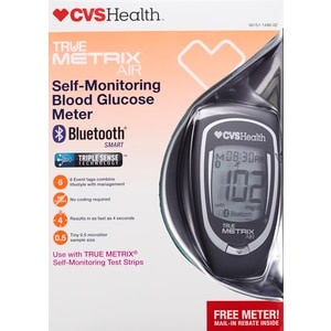 slide 1 of 1, CVS Health True Metrix Air Self-Monitoring Blood Glucose Meter, 1 ct