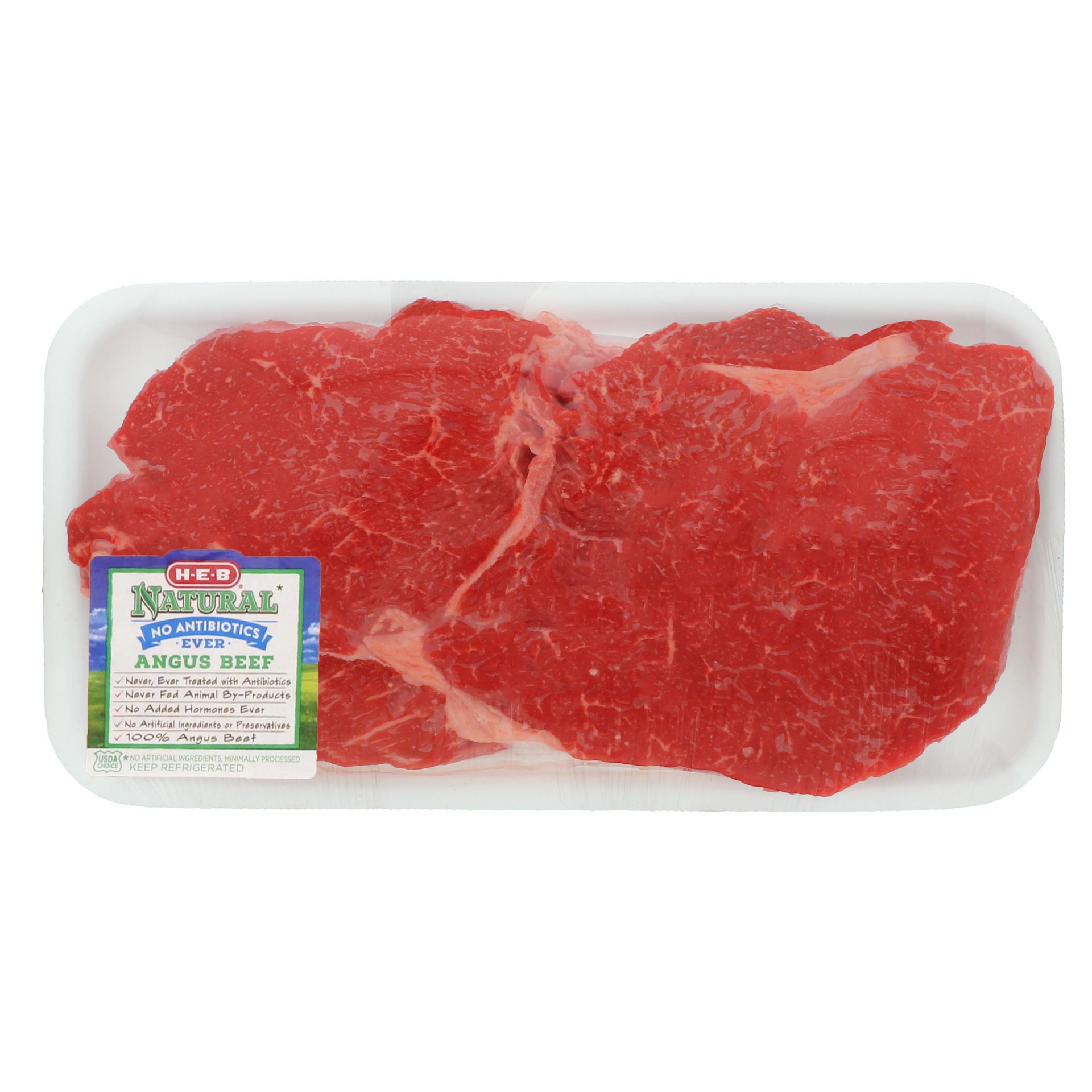 slide 1 of 1, H-E-B Natural Beef Top Sirloin Steak Center Cut Thick, USDA Choice, per lb