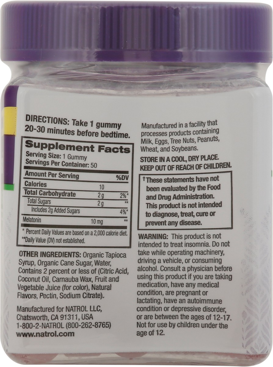 slide 6 of 9, Natrol 10mg per Gummy MelatoninMax Blueberry Flavor, 50 ct