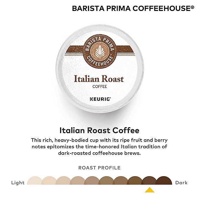 slide 3 of 8, Barista Prima Coffeehouse Italian Roast Coffee Keurig K-Cup Pods, 24 ct