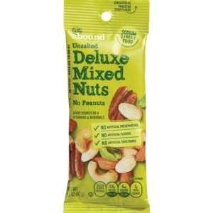 slide 1 of 1, Gold Emblem Abound Unsalted Deluxe Mixed Nuts, 1.5 Oz, 1.5 oz