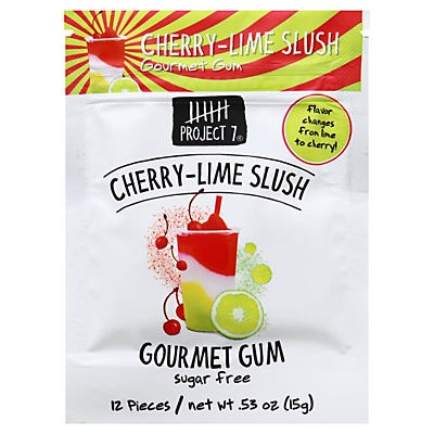 slide 1 of 1, Project 62 Cherry Limeade Slushy Gum Pouch, 12 ct