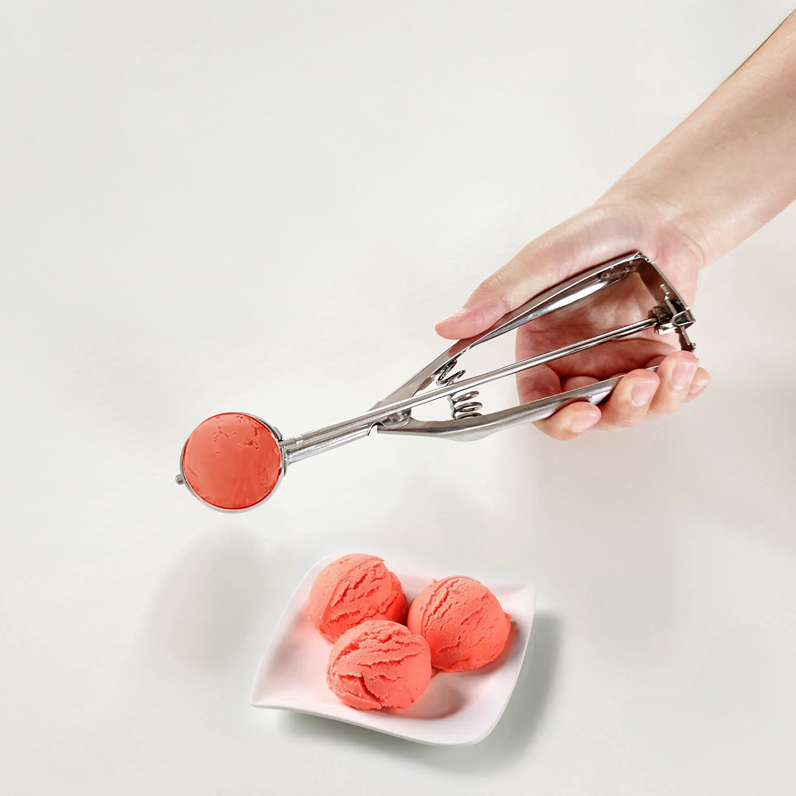 slide 3 of 3, 8" Cookie Scoop By Makery, 8.3 in x 2.55 in x 1.3 in